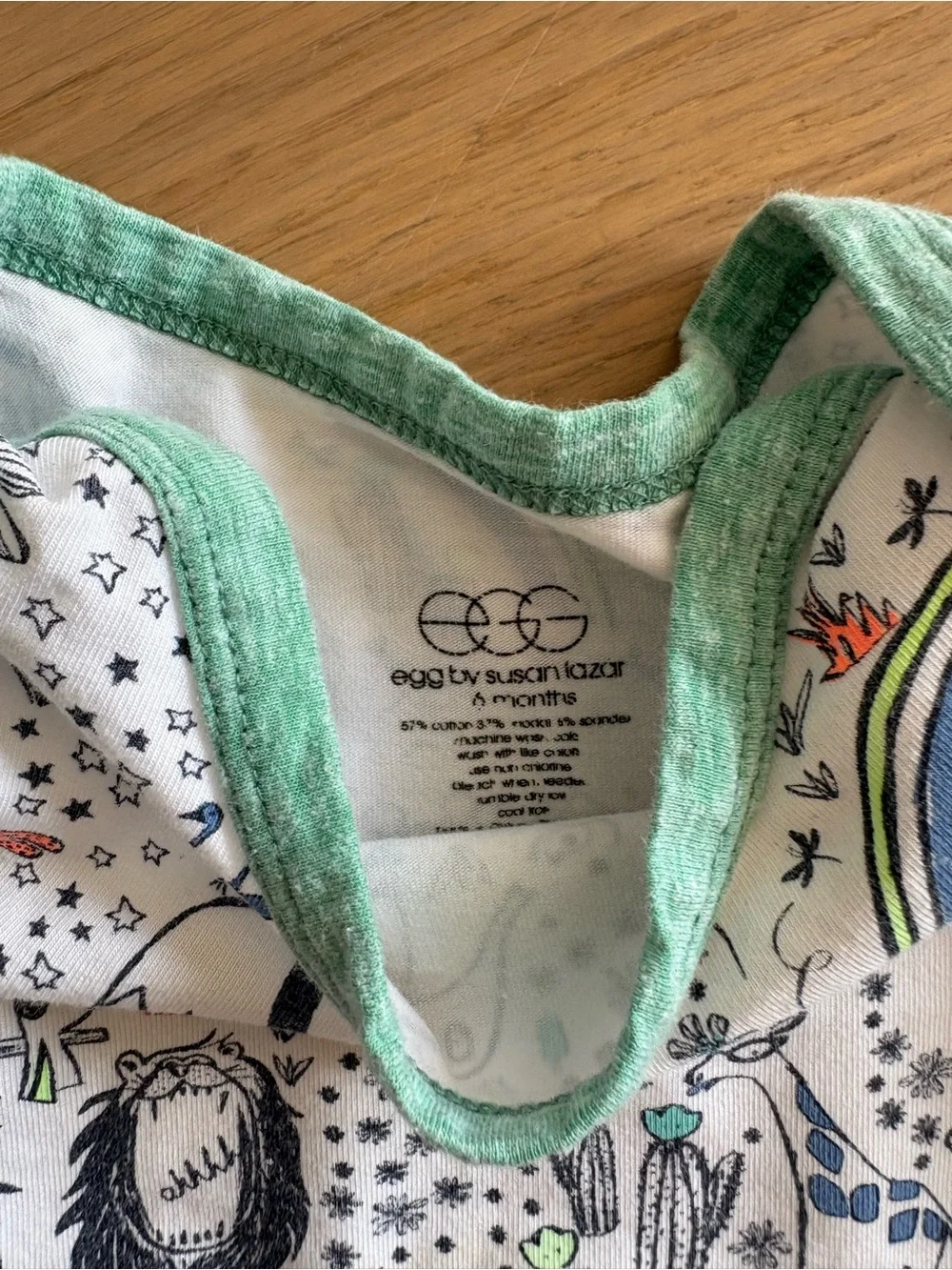 Egg by Susan Lazar printed romper - size 6 months